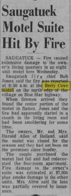 Berry Cove Motel - Oct 1969 Story On Fire (newer photo)